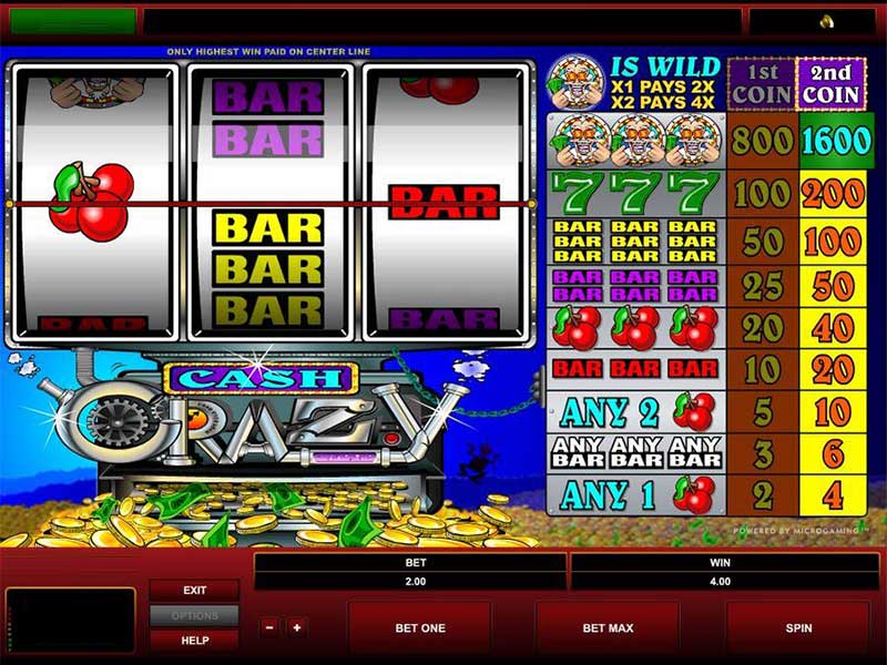 Tragamoneda Cash Crazy Microgaming